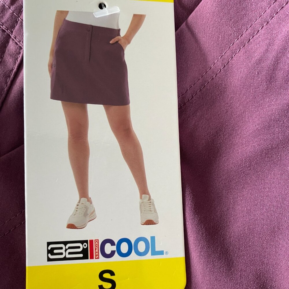 NWT 32 Degrees Cool Women's Tech Skort, Crushed Violet, Size Small